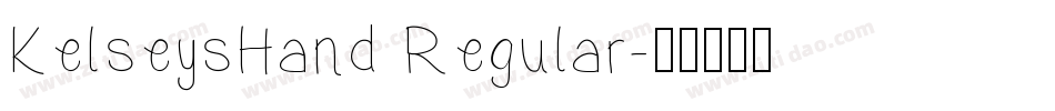 KelseysHand Regular字体转换
